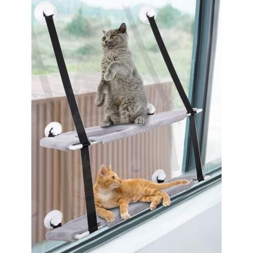 Cute Pet Cat Window Seat Hammock Window Bed Living Room Suction Cup Wall Hanging Pet Breathable Bearing 20kg Cat Hammock