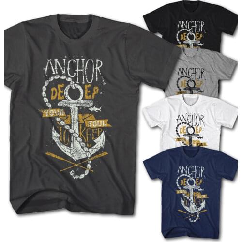 Fashion 2019 Top Tee Mens Herren T-Shirt Seemann Segeln - Anker Deep Blue Sea Angeln New Print T Shirt