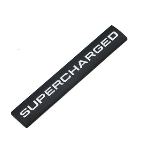 New Black Metal Supercharged Auto Trunk Emblems Badge Decal Sticker Car Accessories