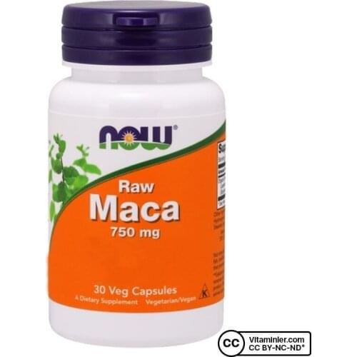 Now Raw Maca 750 Mg 30 Capsules Lepidium Root Powder Herbal Tablettes Maca Tablets Suitable for vegan use Capsule