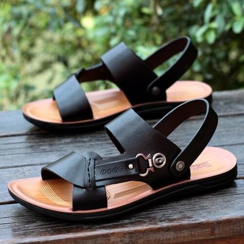 Gladiator Sandals For Men Designer Shoes Mens Sandals Genuine Leather Men Summer Shoes Beach Sandals Zapatos De Hombre Crocks