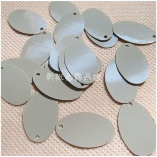 Sewing supplies Solid 14X20mm Egg-shaped Dance Dress DIY Material PVC Bead sequins Elliptical Porcelain Segments