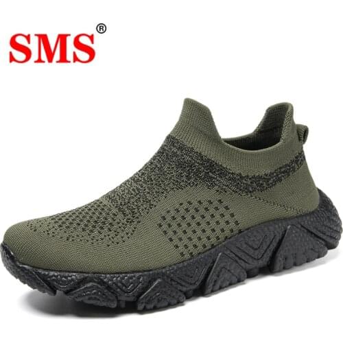 SMS Men Shoes Lightweight Breathable Summer Men Sneakers Comfort Non-slip Men Casual Running Shoes Zapatillas Hombre Plus Size