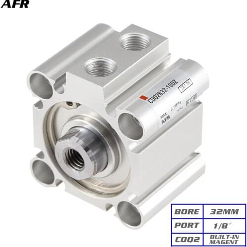 SMC TYPE Compact Cylinder standard double acting Built in magent bore 32mm CDQ2B32-5DZ CDQ2B32-10DZ CDQ2B32-15DZ CDQ2B32-20DZ