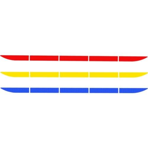 Universal Car Reflective Warn Strip Tape Bumper Safety Stickers Decoration 90x3.5cm Epoxy Red/Blue/Yellow