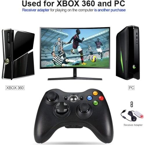 Premium Quality Fine Black 2.4GHz Wireless Gamepad Joypad Controller Game Joystick Pad for Xbox 360 Game