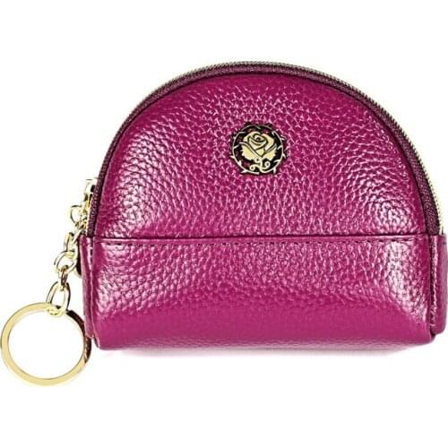 Women Coin Purse Cow Leather Small Wallet Fashion Waist Belt Loops Bag Mini Case Pocket Bag Female Coin Case Keys Packet