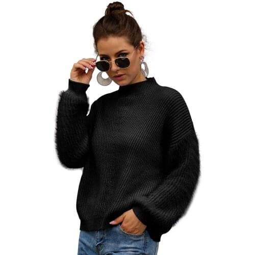 Winter Knitting Sweater Pullovers Women Long Sleeve Tops Turtleneck Knitted Sweater Chic Woman Clothes Female Casual Streetwear