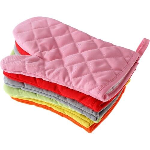1PC High-temperature Thick Hot Insulation Microwave Oven Gloves Cotton Oven Mitts Home Kitchen Cooking Supplies