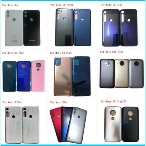 10PCS Back Cover Battery Case Rear Housing Cover For Motorola Moto One / P30 Play G8 G9 G5s E5 Power Play Go Plus E6S G Fast