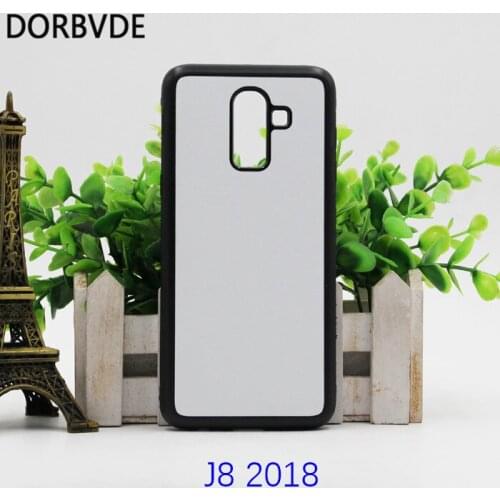 2D Sublimation Blank TPU+PC rubber Case for Samsung J4 Plus J6 prime J8 2018 with Aluminum Inserts 20pcs/lot