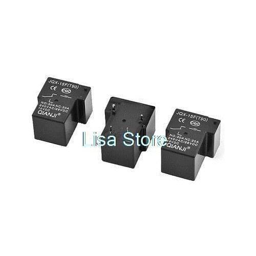 3Pcs PCB Plug in Type DC 12V Coil Voltage 4 Pin Power Relay JQX-15F(T90)