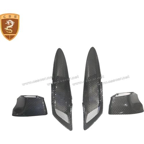 4Pcs Real Carbon Fiber Air Vents For McLaren 720s rear air inlet High Quality dry carbon fiber replacement style 00623