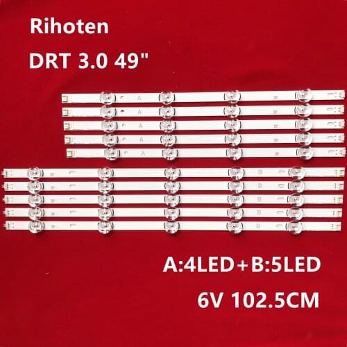 5sets new!LED Backlight strip 9leds For LG 49lb5500 Innotek DRT 3.0 49" A B
