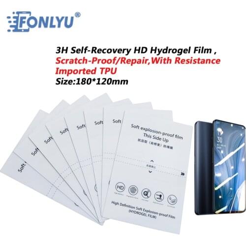 FONLYU 50pcs 3H Compressive Repair Hydrogel Film Sheets Screen Protectors For Edge Surface Phone Plotter Sheets For Cutter