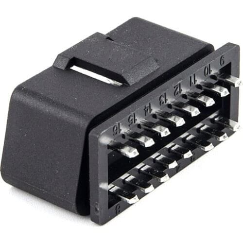 Car OBD2 Connector 12V 16 Pin Male Plug Diagnostic Tool Terminal Connection Plug