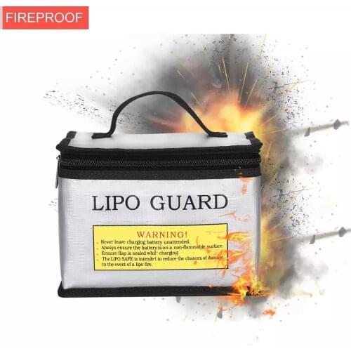 Large Fireproof RC Lipo Battery Safety Guard Charge Bag Portable Lithium Polymer Battery Storage Box Handbag 21x16x15.5cm