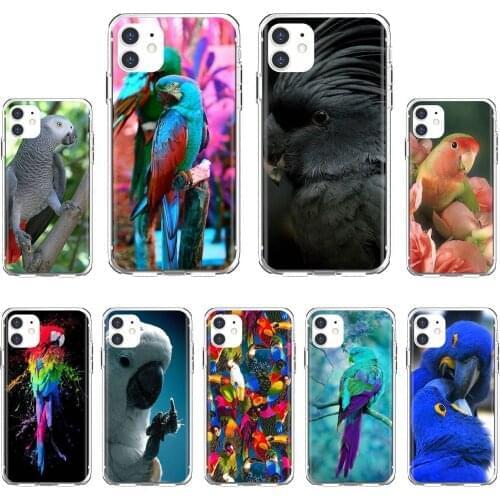Case Cover Garden-flower-Bird-Ringneck-Parrot For Xiaomi mi Redmi Note 3 4 4X 5 6 7 8 8t 9 9s 9t 10 pro lite