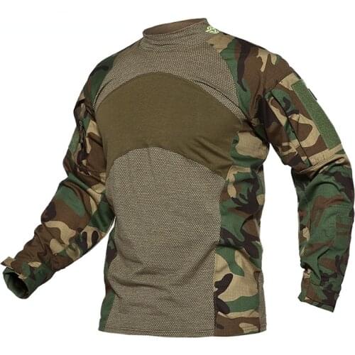 Gear Men Army Tactical T shirt SWAT Soldiers Military Combat T-Shirt Long Sleeve Camouflage Shirts Paintball T Shirts 5XL