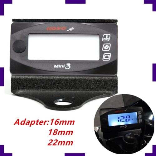 KOSO Mini Style Instruction LED Display Meter KOSO MINI 3 (Water Temp+Volt Meter+Time) for Racing and Scooter Bike