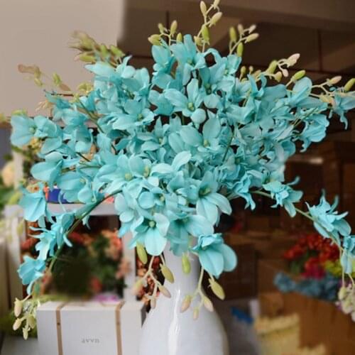 Butterfly Orchid Silk Artificial Fake Flowers Diy For Natual Creative Garden Living Room Home Wedding Decoration Indoor