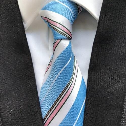 10 cm Width Classic Mens Ties Jacquard Woven Neck Tie Gravatas Striped Neckties for Men Gift