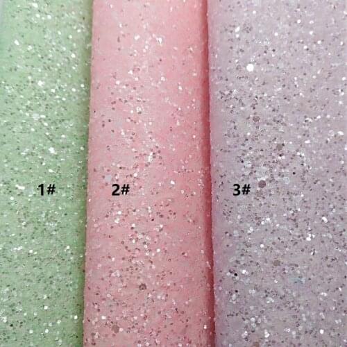 3PCS 21x29cm Chunky Glitter Synthetic Leather for DIY accessories 6S56B