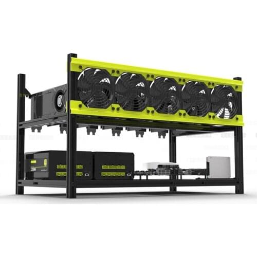 Open Air Computer 6GPU 6 GPU Miner Case Aluminum Stackable V3D 6-BAY Veddha Crypto Mining Rig Frame For Ethereum Bitcoin ETH BTC