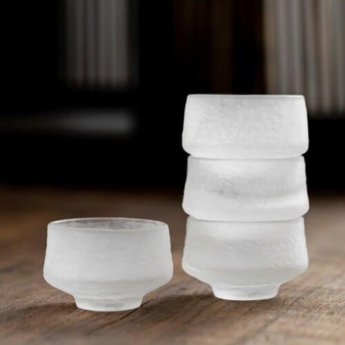 Creative Tea Cup Glass Matte Tea Bowl Japanese Master Cups Handmade Teaware Drinkware Home Decor Teacup Zen Crafts Collection