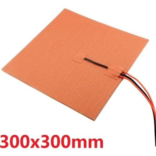 USA Material! 300X300mm Cube Silicone Heater pad 750W@220V/110V /24V Heated Bed,Build Plate for HyperCube Evolution 3D printer