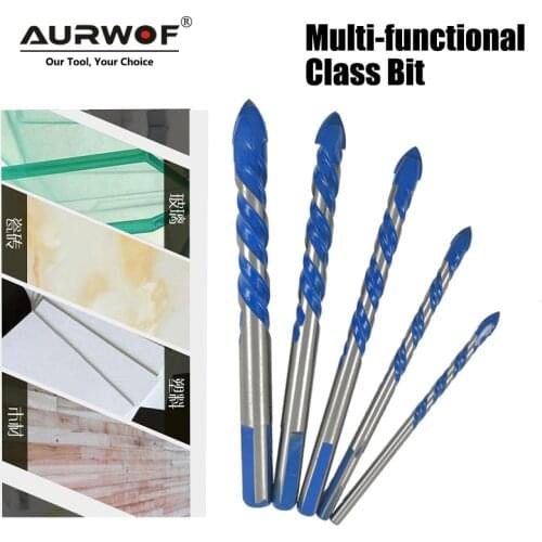 LAVIE 3mm to 12mm Multifunctional Glass Drill Bit Twist Spade Drill Triangle Bits For Ceramic Tile Concrete Glass Marble DB02055