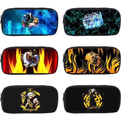 3D Print One Piece Pencil Case Anime Make Up Box Funny Japan Zipper Storage School Supplies Kids Kawaii Case Women Cosmetic Bags