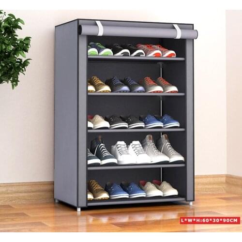 Multilayer Shoe Rack Thicken Nonwoven Fabric Shoe Cabinet Easy to Assemble Hallway Dustproof Shoe Organizer Small Shoe Rack