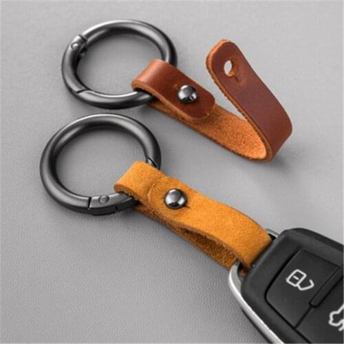 Genuine leather lanyard for keys pendant Keychain accessories Lanyard keychain Detachable Hang Rope Key Ring Chain Lanyard Strap