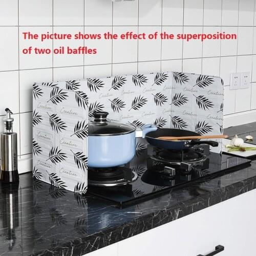 Aluminum Protection Screen Foldable Kitchen Hob Gas Stove Deflector Frying Pan Oil Splash Protection Screen Kitchen Accessories
