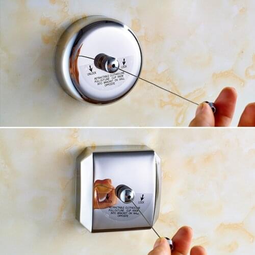 Clothes rope retractable 304 stainless steel wire rope bathroom hotel clothes-drying artifact invisible clothes hanger