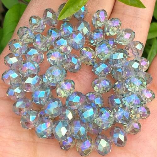 High Quality AB Multicolor Austria Crystal Glass Bead Faceted Rondelle Loose Spacer Beads For Jewelry Making Diy Earing Bracelet