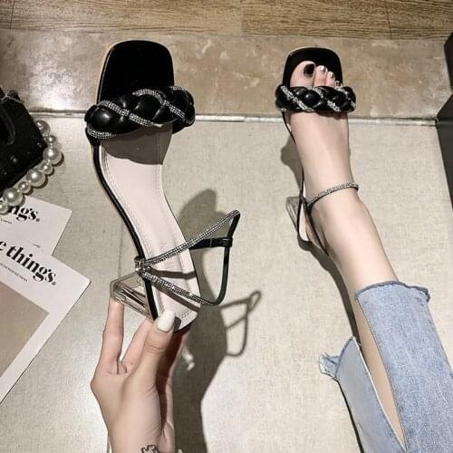 New Brand High Heels Slippers Women Slip On Slide Elegant Mule Shoes Women Sandal Leisure Slipper Big Size 35-40 Sandalias Mujer