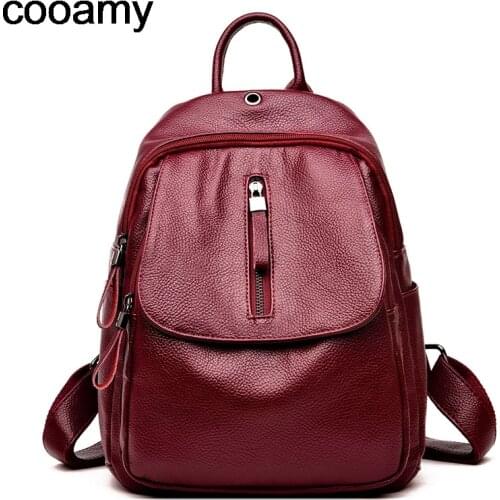 Female backpack mochila feminina casual Multifunction Women Leather Backpack Shoulder School Bag Sac A Dos Travel Back Pack