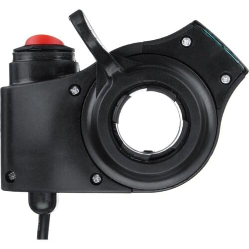 1 Set Electric Vehicle Voltage Display Switch Handle Finger Thumb Throttle Scooter with Power LED Display Handlebar Grips for