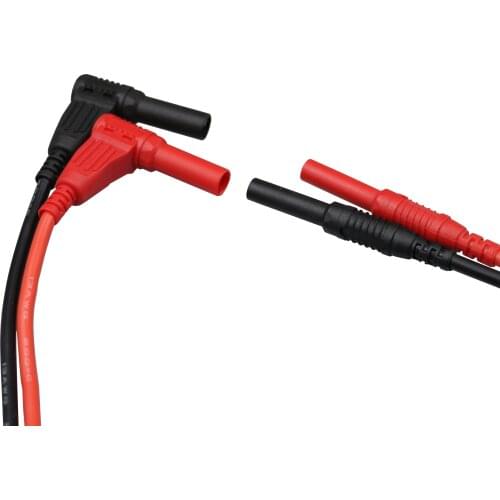 1Pair 4mm Fully Insulated Banana Plug To Jack Male to Female Silicone Wire 1m 100cm Connector For Test Tool