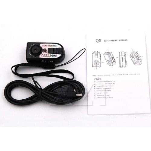 1pcs Mini Q5 Camera HD Motion Detection DV DVR Very Ultra 720P Small Cam Camcorder Micro Digtal Video Recorder TF Card