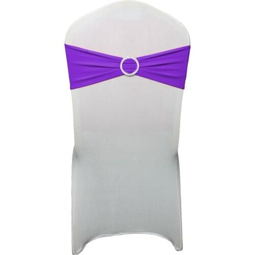 100Pcs Fancy Spandex Wedding Chair Sashes Bands For Wedding Banquet Party Event Decoration