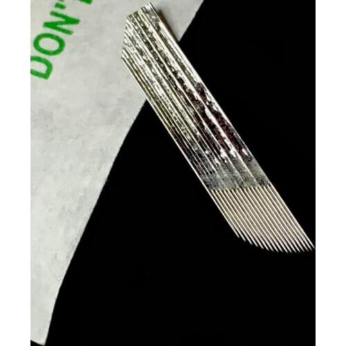 30pcs Tattoo Needle Microblading Needles 17 Pins for Manual Pen Stainless Steel 17 Microblade for Eyebrow Blade 3D Embroidery
