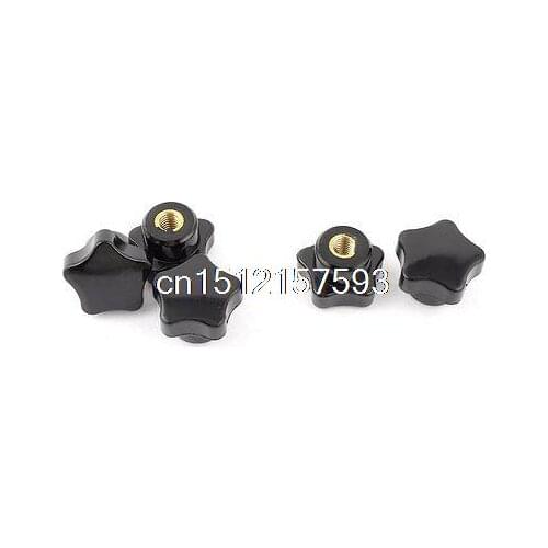 5Pcs M8 Female Thread 30mm Plastic Star Head Clamping Nuts Knob Grip Handle
