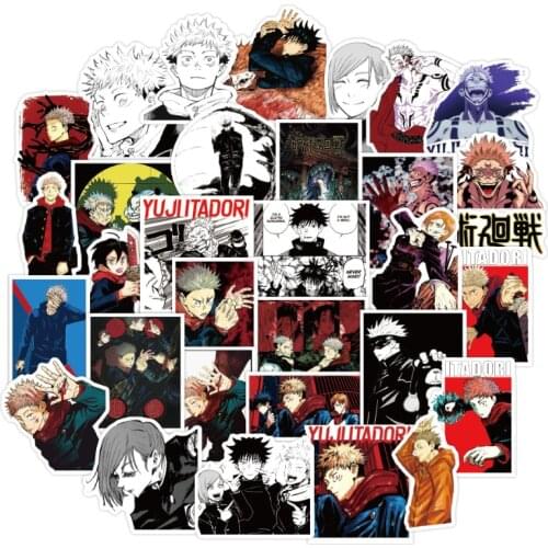 500 Pcs/Lot Anime Jujutsu Kaisen Stickers Yuji Itadori Waterproof Suitcase Laptop Computer Guitar Suitcase Sticker Toy