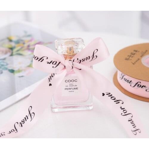 Just For You Satin Ribbon printed single sided printing 45M 50Yard washable Ribbon Does not fade Wedding Decoration Gift Package