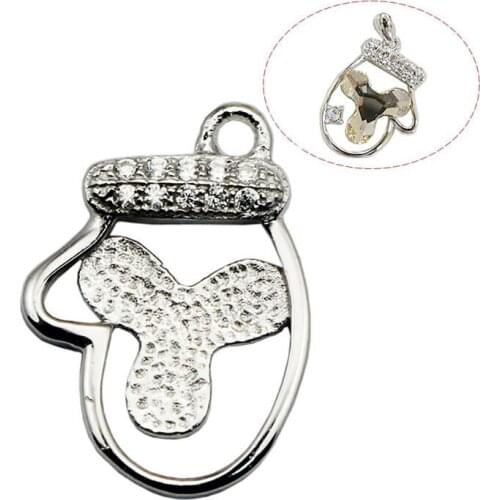 Beadsnice real pure silver jewelry charm 925 boxing glove pendant for glue stone pendant for necklace and pendant chain ID30834