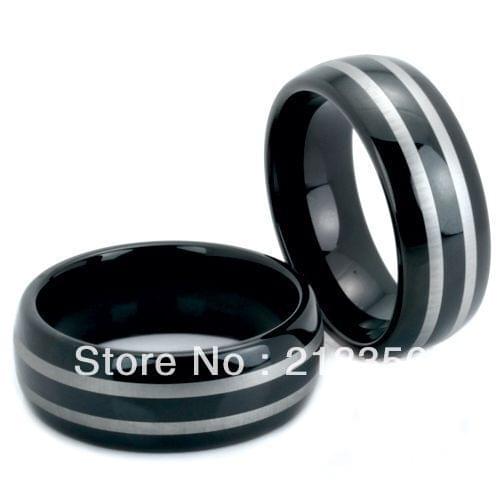 FREE SHIPPING!USA WHOLESALES CHEAP PRICE BRAZIL RUSSIA CANADA UK HOT SELLING 8MM DOMED BLACK ENGRAVED MENS TUNGSTEN WEDDING RING