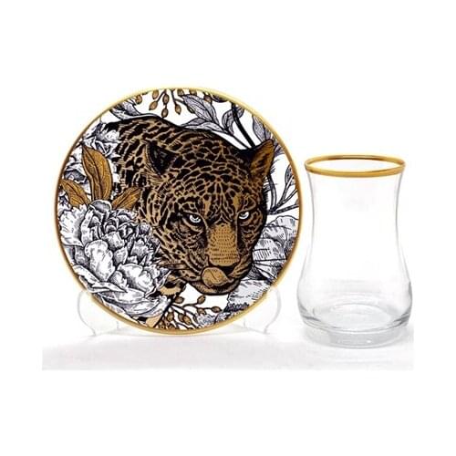Drop Tea Set 12 pieces Leopard